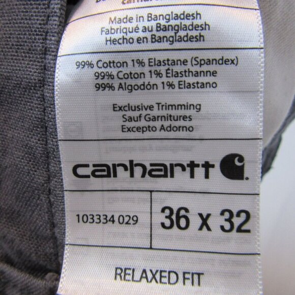 Carhartt Gray Rugged Flex Relaxed Fit Utility Work Pant Men's 36 Double Front - Picture 6 of 8